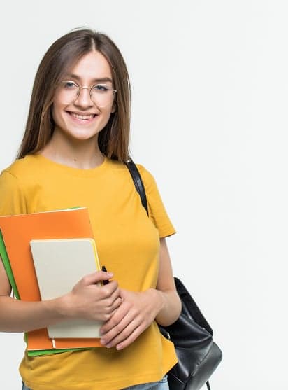 A student with a backpack, ready to join a class